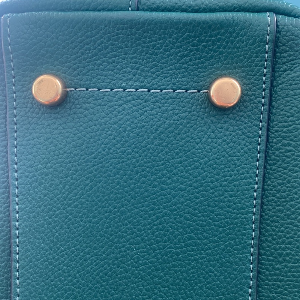 Coach Taylor pebbled leather tote - pine Green - Picture 15 of 16